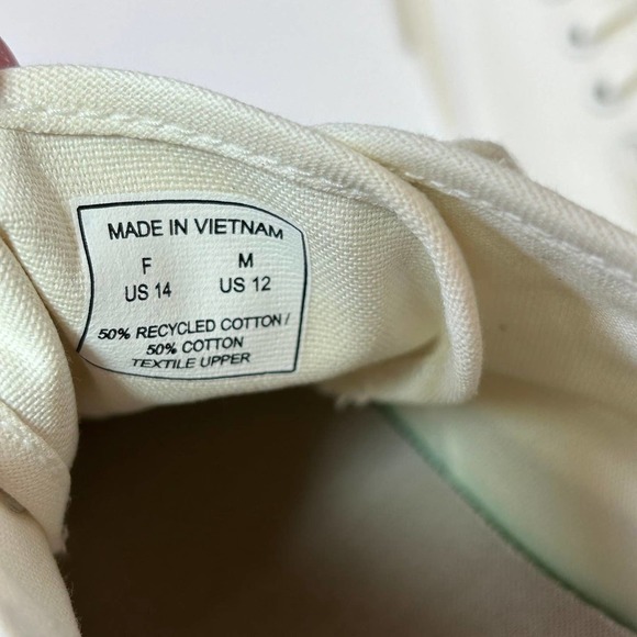 Everlane Unisex Recycled Cotton The Forever Sneaker Tennis Sneakers White‎ main image 11
